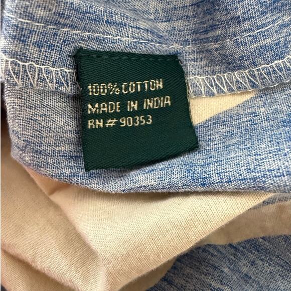 Meadow Rhode Cottagecore Dress Size XL Blue Floral Puff Sleeve Maxi Cotton - Picture 6 of 12